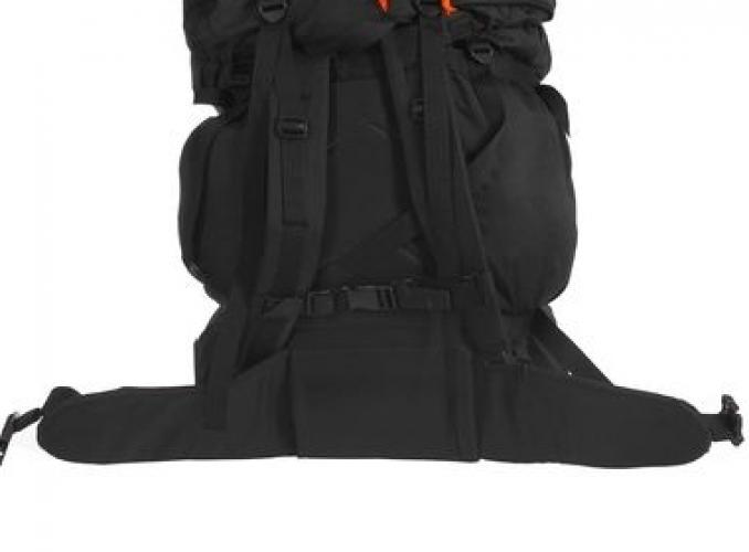 Рюкзак туристический Сезон, 100 л, 1 отдел, наружный карман, чёрный