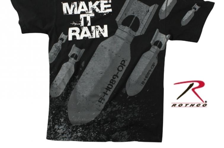 Черная футболка MAKE IT RAIN  ― настоящий военторг амуниция для экстрима дачи форменную одежду, обувь, головные уборы, снаряжение,  наш военторг станет лучшим местом для совершения покупок. Обратившись к нам, вы получаете выгодные расценки и гарантированно высокое качество продукции.8(495)642-32-56         1734@bk.ru    В нашем каталоге представлены наиболее популярные и пользующиеся большим спросом товарные позиции. Ассортимент в наличии гораздо шире и постоянно пополняется интересными новинками. Всегда в наличии широкий выбор фурнитуры, шевронов, нашивок, знаков; также представлена сувенирная продукция в большом ассортименте. Армейский магазин – широкий выбор военных товаров  Армейский интернет-магазин  Фронт - это широкий выбор товаров военного и тактического направления:      одежды;     снаряжения;     тюнинга на оружие;     различных аксессуаров.  Предлагаемые товары пользуются спросом среди военных и сотрудников силовых структур. Также они популярны среди охотников, туристов и любителей практичной одежды милитари стиля.  Посетив наш магазин военторг в Москве, вы можете быть уверены в качестве и оригинальности изделий. Мы работаем напрямую с известными мировыми брендами военного и тактического снаряжения: Snugpak, ESS, Arktis, Kitanica, Aimpoint, Camelbak, Propper, EBERLESTOCK, CAA, Crye Precision, Outdoor Research и Under Armour. А также с производителями практичной и стильной одежды милитари от Schott Nyc. и Alpha industries. Реализуем армейские товары по выгодным ценам, без посреднических надбавок.  Изучив наш сайт, вы найдёте товары и других популярных брендов военно-тактического направления. Приобрести необходимую одежду и экипировку в Москве вы можете, посетив наши розничные военные магазины. Есть служба курьерской доставки. Наш военторг осуществляет отправку товаров по России. Для этого необходимо оформить заказ на сайте.  Если вы затрудняетесь в выборе - специалисты нашего магазина проконсультируют вас. Многие наши сотрудники увлекаются страйкболом, охотой, туризмом, практической стрельбой. Есть отслужившие в войсках РФ. Мы сами с удовольствием используем военные товары: как одежду, так и снаряжение из нашего магазина. Всегда готовы поделиться личным опытом и помочь хорошим советом. Магазин военных товаров в Москве – идеальный вариант покупки качественных изделий.
