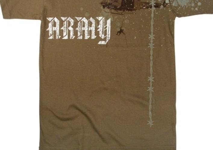 Винтажная коричневая футболка ARMY  ― настоящий военторг амуниция для экстрима дачи форменную одежду, обувь, головные уборы, снаряжение,  наш военторг станет лучшим местом для совершения покупок. Обратившись к нам, вы получаете выгодные расценки и гарантированно высокое качество продукции.8(495)642-32-56         1734@bk.ru    В нашем каталоге представлены наиболее популярные и пользующиеся большим спросом товарные позиции. Ассортимент в наличии гораздо шире и постоянно пополняется интересными новинками. Всегда в наличии широкий выбор фурнитуры, шевронов, нашивок, знаков; также представлена сувенирная продукция в большом ассортименте. Армейский магазин – широкий выбор военных товаров  Армейский интернет-магазин  Фронт - это широкий выбор товаров военного и тактического направления:      одежды;     снаряжения;     тюнинга на оружие;     различных аксессуаров.  Предлагаемые товары пользуются спросом среди военных и сотрудников силовых структур. Также они популярны среди охотников, туристов и любителей практичной одежды милитари стиля.  Посетив наш магазин военторг в Москве, вы можете быть уверены в качестве и оригинальности изделий. Мы работаем напрямую с известными мировыми брендами военного и тактического снаряжения: Snugpak, ESS, Arktis, Kitanica, Aimpoint, Camelbak, Propper, EBERLESTOCK, CAA, Crye Precision, Outdoor Research и Under Armour. А также с производителями практичной и стильной одежды милитари от Schott Nyc. и Alpha industries. Реализуем армейские товары по выгодным ценам, без посреднических надбавок.  Изучив наш сайт, вы найдёте товары и других популярных брендов военно-тактического направления. Приобрести необходимую одежду и экипировку в Москве вы можете, посетив наши розничные военные магазины. Есть служба курьерской доставки. Наш военторг осуществляет отправку товаров по России. Для этого необходимо оформить заказ на сайте.  Если вы затрудняетесь в выборе - специалисты нашего магазина проконсультируют вас. Многие наши сотрудники увлекаются страйкболом, охотой, туризмом, практической стрельбой. Есть отслужившие в войсках РФ. Мы сами с удовольствием используем военные товары: как одежду, так и снаряжение из нашего магазина. Всегда готовы поделиться личным опытом и помочь хорошим советом. Магазин военных товаров в Москве – идеальный вариант покупки качественных изделий.