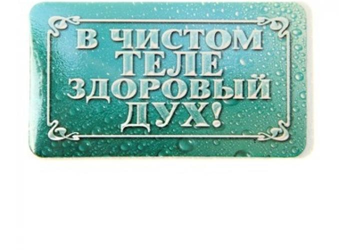 Полотенце прессованное В чистом теле здоровый дух, размер 28 х 60 см, цвет микс