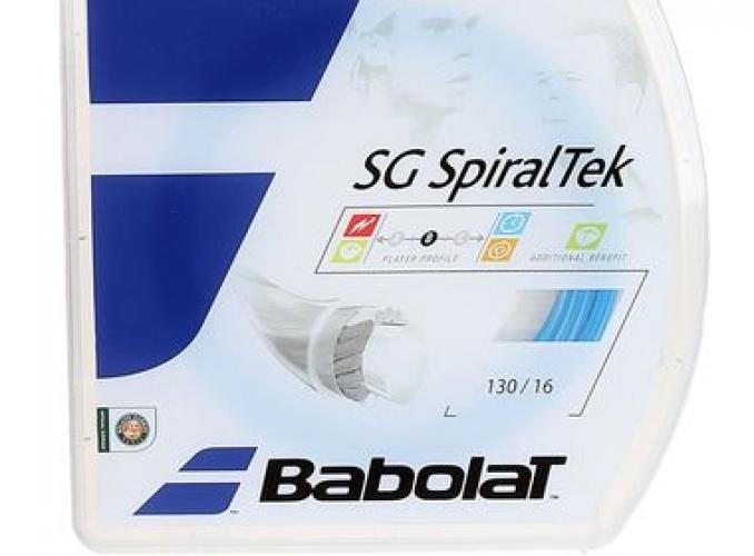 Теннисная струна SG SPIRALTEK (СиДжи Спиралтек) 12 метров (130/16, голубой)