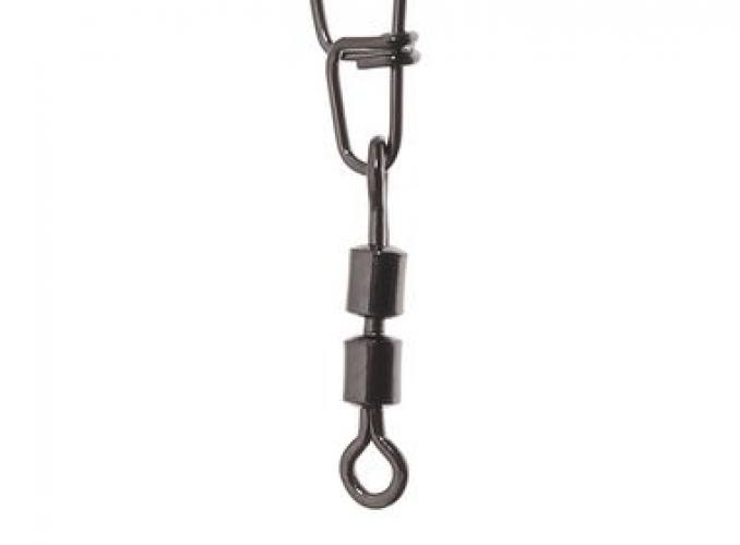 Карабин Tsuribito 23600 high speed double rolling swivel with insurance snap №12 (набор 10 шт)   170
