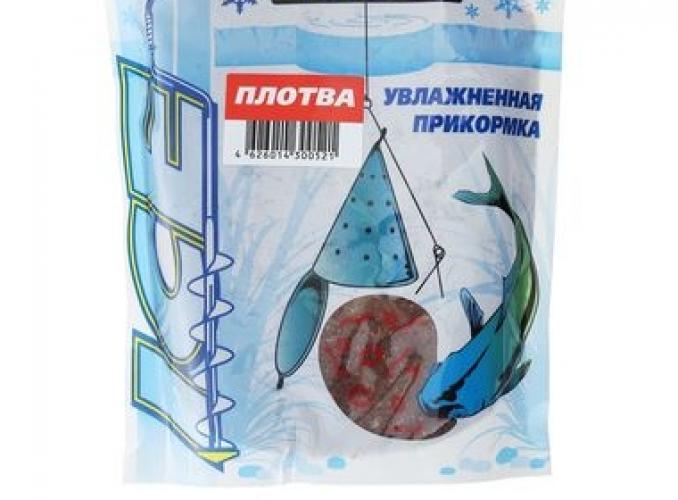 Прикормка зимняя увлажненная 100 Поклёвок ice плотва, вес 500 гр.