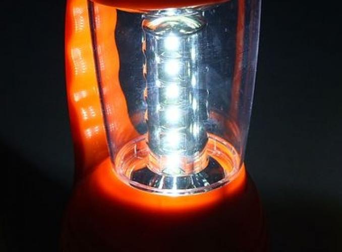 Фонарь КРАСНАЯ ЦЕНА  324 Светлячок аккумуляторный, 3LED 1W + кемпинг 24SMD