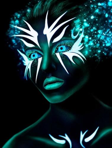 Неоновые линзы Neon Blue - купить 