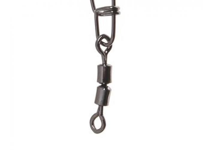 Карабин Tsuribito 23599 high speed double rolling swivel with insurance snap №14 (набор 10 шт)   170