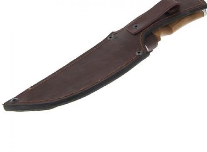 Нож нескладной Карелия СТ-21, г.Павлово, сталь 65Х13, рукоять-орех