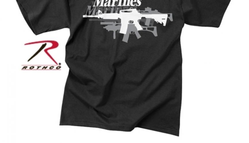 Винтажная черная футболка MARINES GUN   ― настоящий военторг амуниция для экстрима дачи форменную одежду, обувь, головные уборы, снаряжение,  наш военторг станет лучшим местом для совершения покупок. Обратившись к нам, вы получаете выгодные расценки и гарантированно высокое качество продукции.8(495)642-32-56         1734@bk.ru    В нашем каталоге представлены наиболее популярные и пользующиеся большим спросом товарные позиции. Ассортимент в наличии гораздо шире и постоянно пополняется интересными новинками. Всегда в наличии широкий выбор фурнитуры, шевронов, нашивок, знаков; также представлена сувенирная продукция в большом ассортименте. Армейский магазин – широкий выбор военных товаров  Армейский интернет-магазин  Фронт - это широкий выбор товаров военного и тактического направления:      одежды;     снаряжения;     тюнинга на оружие;     различных аксессуаров.  Предлагаемые товары пользуются спросом среди военных и сотрудников силовых структур. Также они популярны среди охотников, туристов и любителей практичной одежды милитари стиля.  Посетив наш магазин военторг в Москве, вы можете быть уверены в качестве и оригинальности изделий. Мы работаем напрямую с известными мировыми брендами военного и тактического снаряжения: Snugpak, ESS, Arktis, Kitanica, Aimpoint, Camelbak, Propper, EBERLESTOCK, CAA, Crye Precision, Outdoor Research и Under Armour. А также с производителями практичной и стильной одежды милитари от Schott Nyc. и Alpha industries. Реализуем армейские товары по выгодным ценам, без посреднических надбавок.  Изучив наш сайт, вы найдёте товары и других популярных брендов военно-тактического направления. Приобрести необходимую одежду и экипировку в Москве вы можете, посетив наши розничные военные магазины. Есть служба курьерской доставки. Наш военторг осуществляет отправку товаров по России. Для этого необходимо оформить заказ на сайте.  Если вы затрудняетесь в выборе - специалисты нашего магазина проконсультируют вас. Многие наши сотрудники увлекаются страйкболом, охотой, туризмом, практической стрельбой. Есть отслужившие в войсках РФ. Мы сами с удовольствием используем военные товары: как одежду, так и снаряжение из нашего магазина. Всегда готовы поделиться личным опытом и помочь хорошим советом. Магазин военных товаров в Москве – идеальный вариант покупки качественных изделий.