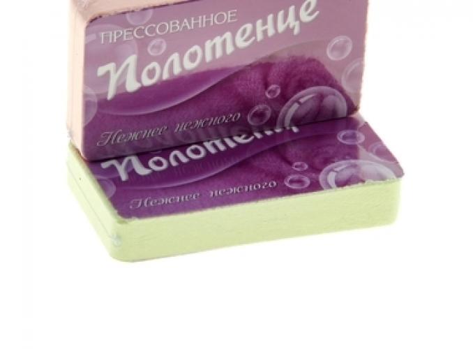 Полотенце прессованное Collorista Нежнее нежного, размер 28 х 60 см, цвет микс