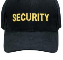 Черная бейсболка с золотой вышивкой SECURITY