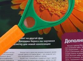 Лупа сувенирная Капля х6, цвет зеленый с оранжевой ручкой