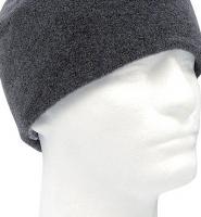 Легкая флисовая шапка серая 
