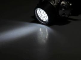 Фонарик налобный, 14 диодов, рассеиватель чёрный