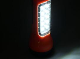 Фонарь RED  110 аккум, 2 режима (1W/10SMD), встр. вилка д/прямой зарядки от 220В