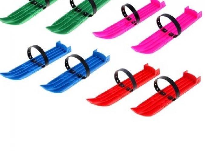 Мини-лыжи малые 1 ремень, цвета МИКС