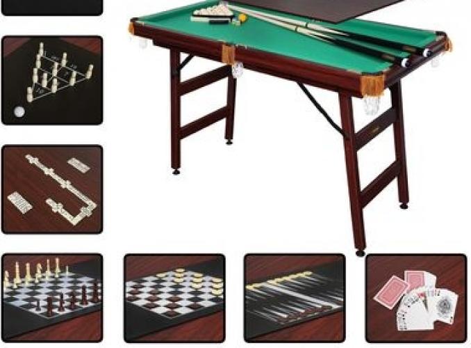 Бильярдный стол Fortuna Русская пирамида 4фт 9в1 с комплектом аксессуаров