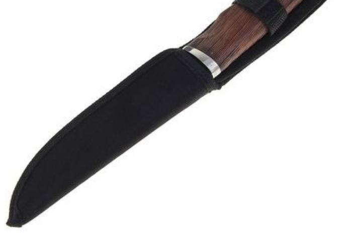 Нож разделочный, прямой, рукоять дерево, д.л. 14,7 см, д.р. 11,7 см