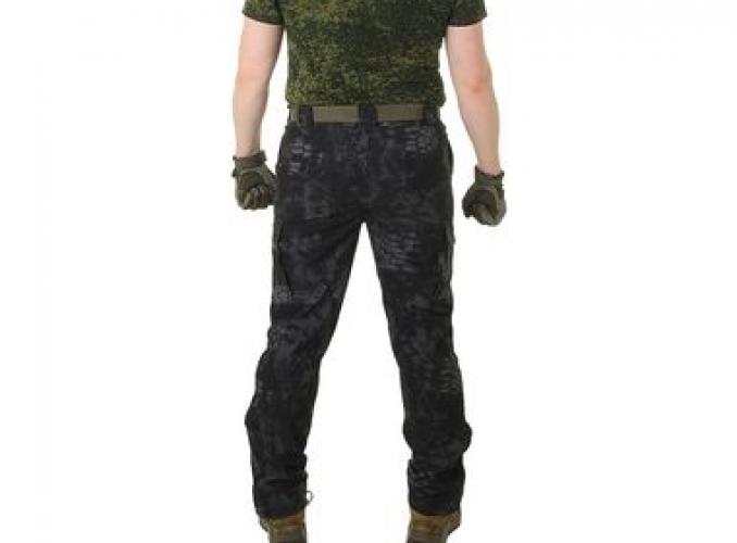 Брюки для спецназа МПА-28 ткань софтшелл, КМФ питон ночь (50/4)