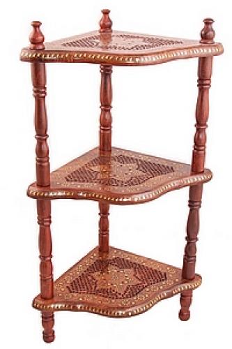 Этажерка резная дерево 3-х ярусная №28