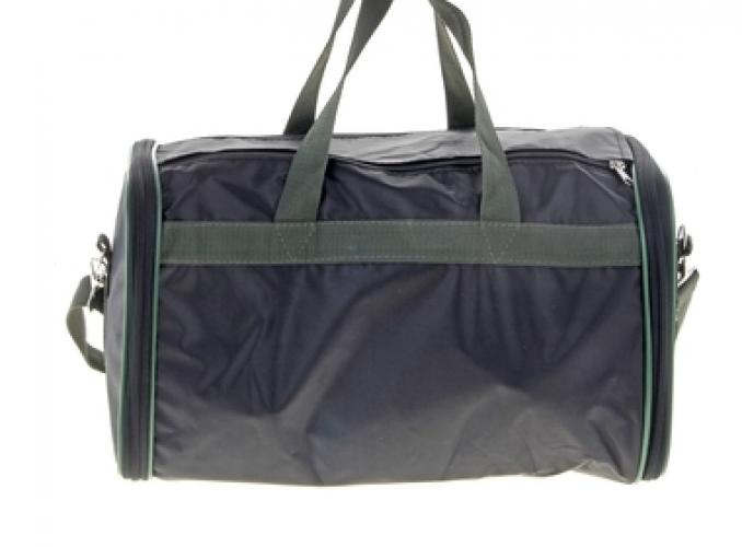 Сумка дорожная на молнии, трансформер, 1 отдел, 1 наружный карман, длинный ремень, чёрный/хаки