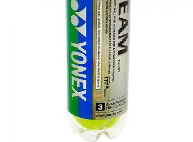 Набор теннисных мячей Yonex Team 3B,3 штуки, одобрено ITF и FFT, нат. резина, сукно