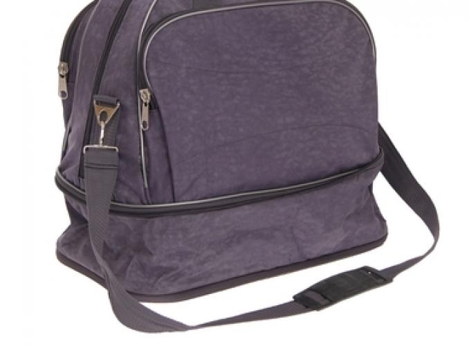 Сумка дорожная на молнии, трансформер, 1 отдел, 2 наружных кармана, длинный ремень, серая