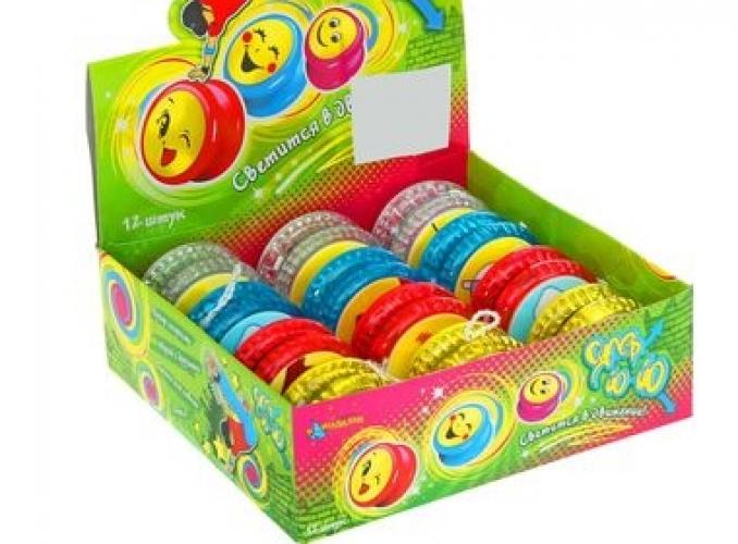 Йо-йо световой Рожицы, цвета МИКС