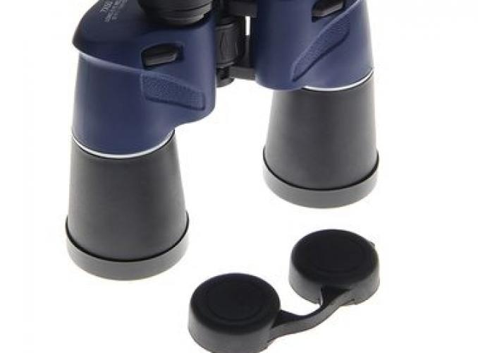 Бинокль 7х50 сине-чёрный с хромированными кольцами 19,5х19х6,9 см