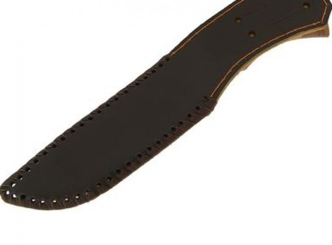 Нож нескладной Галеон, сталь 65х13,рукоять-береста, литье, гравировка