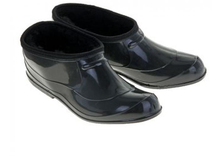 Галоши черные утепленные, мех, р. 41