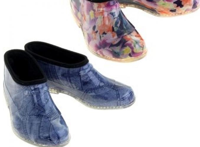 Галоши женские цветные утепленные, мех, микс, р. 36