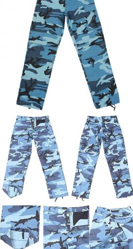 Брюки BDU небесно-голубой камуфляж  ― настоящий военторг амуниция для экстрима дачи форменную одежду, обувь, головные уборы, снаряжение,  наш военторг станет лучшим местом для совершения покупок. Обратившись к нам, вы получаете выгодные расценки и гарантированно высокое качество продукции.8(495)642-32-56    voentorg.moscow     1734@bk.ru    В нашем каталоге представлены наиболее популярные и пользующиеся большим спросом товарные позиции. Ассортимент в наличии гораздо шире и постоянно пополняется интересными новинками. Всегда в наличии широкий выбор фурнитуры, шевронов, нашивок, знаков; также представлена сувенирная продукция в большом ассортименте. Армейский магазин – широкий выбор военных товаров  Армейский интернет-магазин  Фронт - это широкий выбор товаров военного и тактического направления:      одежды;     снаряжения;     тюнинга на оружие;     различных аксессуаров.  Предлагаемые товары пользуются спросом среди военных и сотрудников силовых структур. Также они популярны среди охотников, туристов и любителей практичной одежды милитари стиля.  Посетив наш магазин военторг в Москве, вы можете быть уверены в качестве и оригинальности изделий. Мы работаем напрямую с известными мировыми брендами военного и тактического снаряжения: Snugpak, ESS, Arktis, Kitanica, Aimpoint, Camelbak, Propper, EBERLESTOCK, CAA, Crye Precision, Outdoor Research и Under Armour. А также с производителями практичной и стильной одежды милитари от Schott Nyc. и Alpha industries. Реализуем армейские товары по выгодным ценам, без посреднических надбавок.  Изучив наш сайт, вы найдёте товары и других популярных брендов военно-тактического направления. Приобрести необходимую одежду и экипировку в Москве вы можете, посетив наши розничные военные магазины. Есть служба курьерской доставки. Наш военторг осуществляет отправку товаров по России. Для этого необходимо оформить заказ на сайте.  Если вы затрудняетесь в выборе - специалисты нашего магазина проконсультируют вас. Многие наши сотрудники увлекаются страйкболом, охотой, туризмом, практической стрельбой. Есть отслужившие в войсках РФ. Мы сами с удовольствием используем военные товары: как одежду, так и снаряжение из нашего магазина. Всегда готовы поделиться личным опытом и помочь хорошим советом. Магазин военных товаров в Москве – идеальный вариант покупки качественных изделий.
