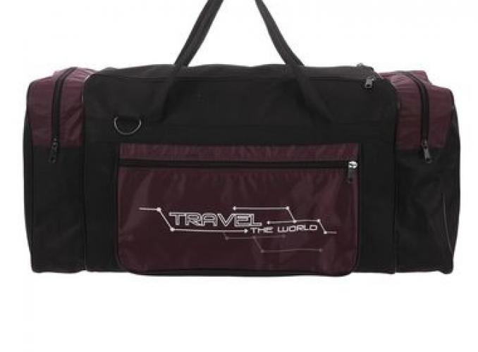 Сумка спортивная на молнии, 1 отдел, 3 наружных кармана, коричневая