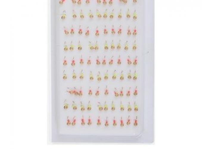 Мормышка литая Шар d4 золото с кембриком, набор 100шт