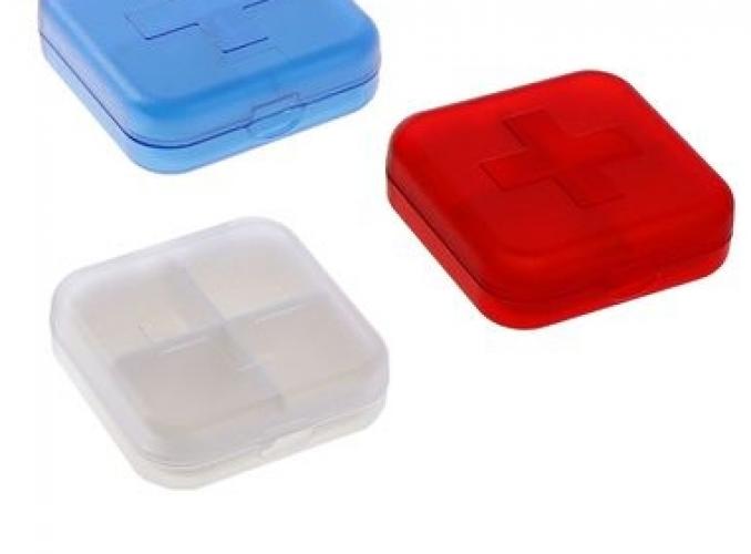 Таблетница, 4 секции, МИКС