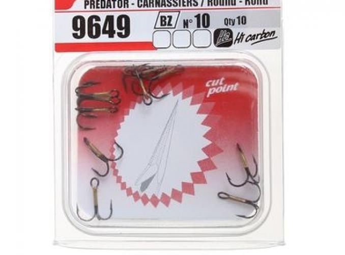 Крючки тройные VMC 9649 BZ № 10 (набор 10шт)