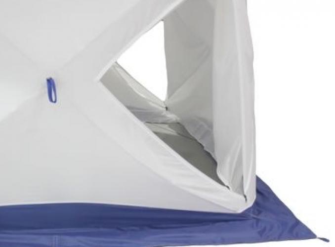 Палатка Призма Люкс 230, 2-слойная, с 2 входами, цвет бело-синий