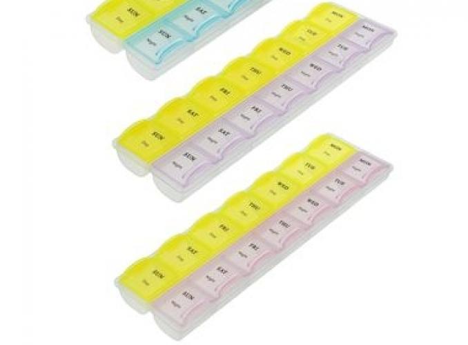 Таблетница-органайзер Неделька, 14 секций, МИКС