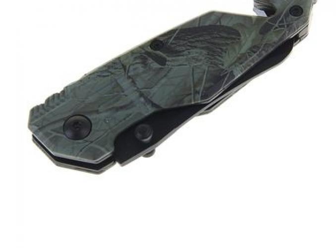 Нож складной неавтоматический с фиксатором, рукоять камуфляж