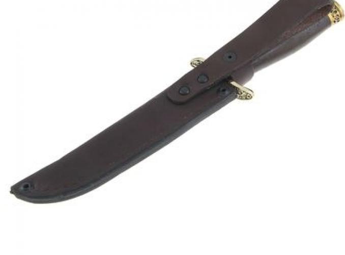 Нож Разведчик(надпись-Защитник Отечества) (1701)к, рукоять-дерево,литье, ков. сталь 95х18   130891