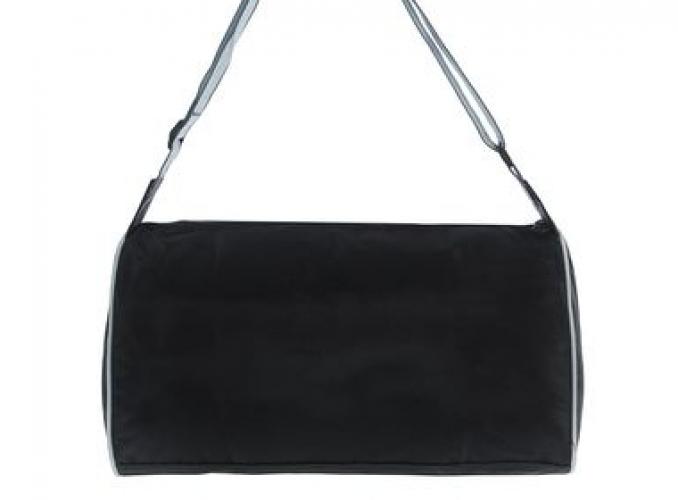 Сумка спортивная SPORT 1 отдел, регулируемый ремень, вставка красная, черно-красный