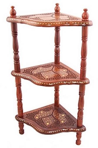 Этажерка резная дерево 3-х ярусная №70