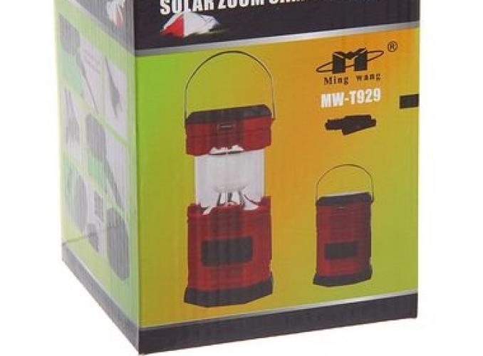 Фонарь переносной раздвижной угловой, 220v, usb, от солнечной энергии, 3хАА, 9х9х19 см микс