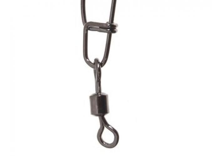 Карабин Tsuribito rolling swivel with insurance snap №10 (набор 10 шт)