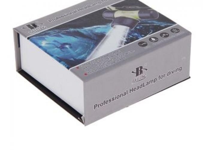 Фонарик налобный серия Цветные, 1 диод черно-желтый, для дайвинга до 20м, 6лм, 8х10,5см