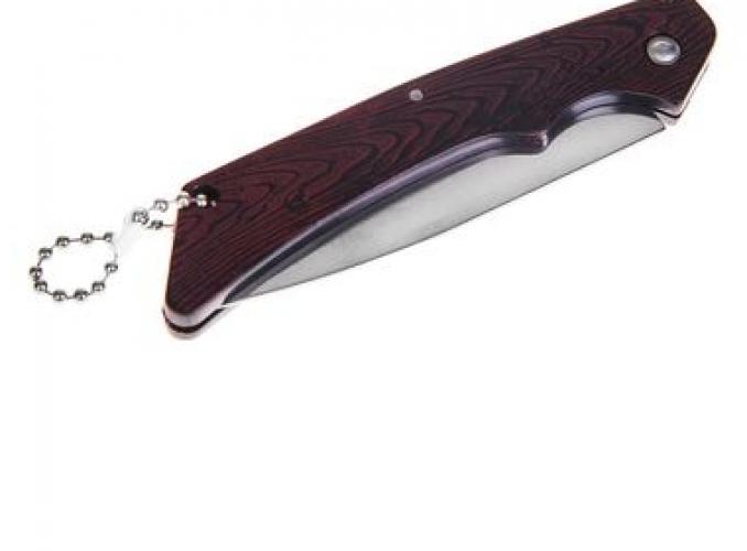 Нож складной неавтоматический, рукоять коричневая