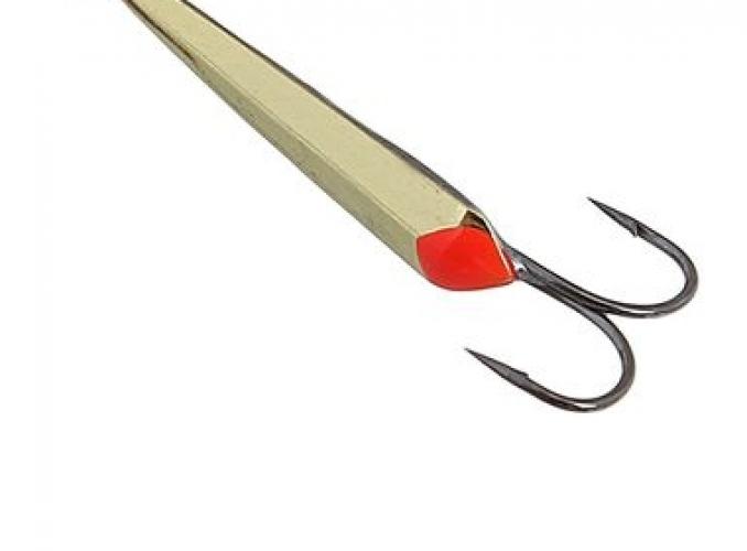 Блесна зимняя Пирс Лонг, вес 0.8г латунь с двойником