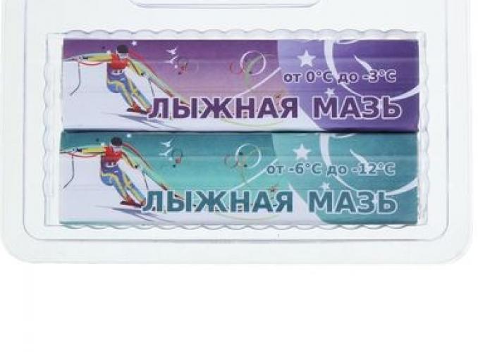 Мазь лыжная, комплект из 2 брусков, Ф-З, (0 -12°C), 80 г