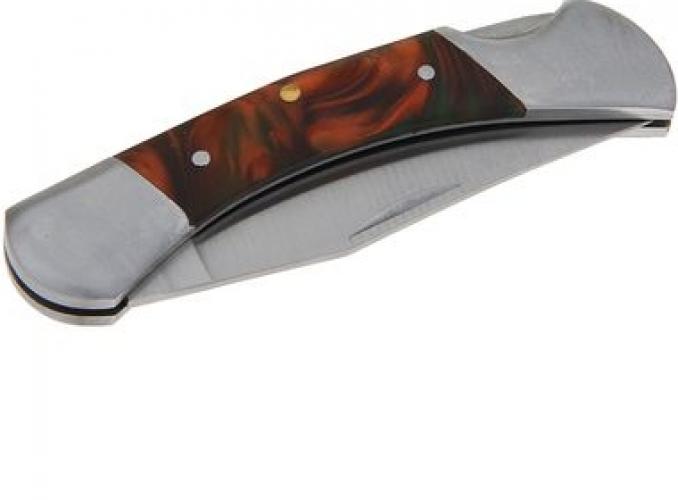 Нож складной с фиксатором, рукоять камень