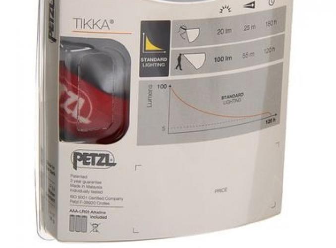 Фонарь Petzl TIKKA, цвет: красный